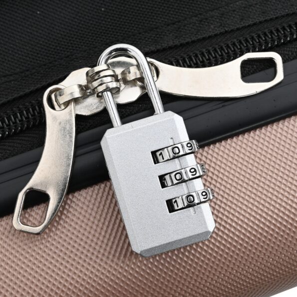 vidaXL Skladací kufor tvrdá škrupina 24'' Ružové zlato 43x27x66 cm ABS – Obrázok 7