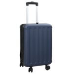 vidaXL Skladací kufor Hard Shell 20'' Tmavomodrý 34x23x55.5 cm ABS