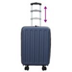 vidaXL Skladací kufor Hard Shell 20'' Tmavomodrý 34x23x55.5 cm ABS – Obrázok 10