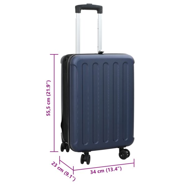42006242_12.jpg vidaXL Skladací kufor Hard Shell 20'' Tmavomodrý 34x23x55.5 cm ABS – Obrázok 12