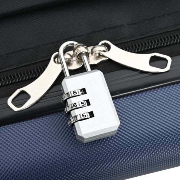 vidaXL Skladací kufor s tvrdou škrupinou 24'' Tmavomodrý 43x27x66 cm ABS – Obrázok 7