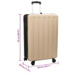 vidaXL Sklopná taška s tvrdým puzdrom 28'' Šampanské 50x30x76 cm ABS – Obrázok 12