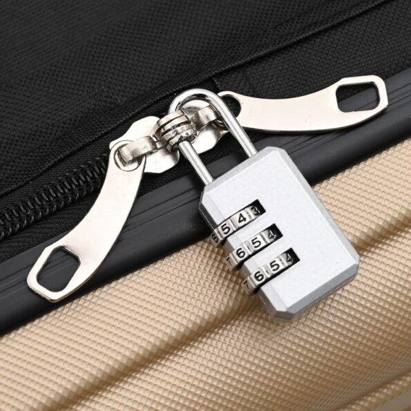 vidaXL Sklopná taška s tvrdým puzdrom 28'' Šampanské 50x30x76 cm ABS – Obrázok 7