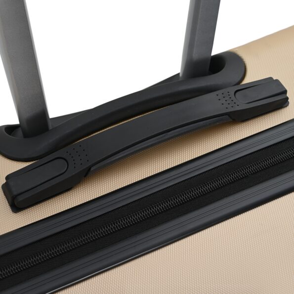 vidaXL Súprava kufrov 3 ks tvrdý kufor šampanské 20'' 24'' 28'' ABS – Obrázok 10