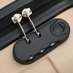 vidaXL Súprava kufrov 3 ks tvrdý kufor šampanské 20'' 24'' 28'' ABS – Obrázok 8