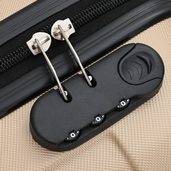 vidaXL Súprava kufrov 3 ks tvrdý kufor šampanské 20'' 24'' 28'' ABS – Obrázok 8