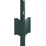 vidaXL plotové stĺpiky 11 ks U-tvarové Zelené 60 cm Oceľ – Obrázok 4