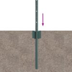 vidaXL plotové stĺpiky 11 ks U-tvarové Zelené 60 cm Oceľ – Obrázok 5