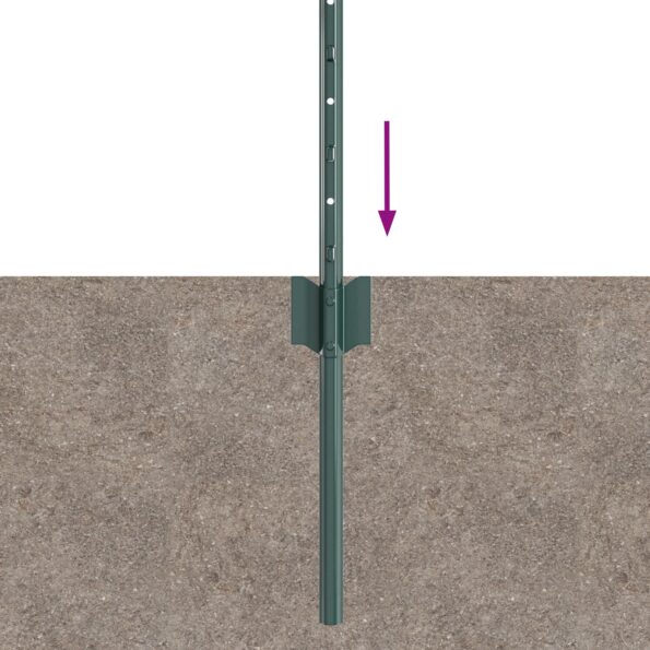 42006261_5.jpg vidaXL plotové stĺpiky 11 ks U-tvarové Zelené 60 cm Oceľ – Obrázok 5