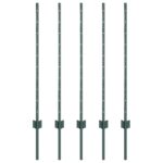 vidaXL Oplôtky 5 ks U-Channel Zelených 100 cm Oceľ – Obrázok 2