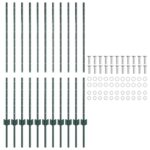 vidaXL plotové stĺpiky 11 ks U-kanál zelené 120 cm oceľ – Obrázok 4