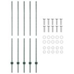 vidaXL Plotové stĺpiky 5 ks U-Channel Zelené 150 cm Oceľ – Obrázok 4
