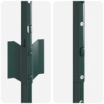 vidaXL Plotové stĺpiky 5 ks U-Channel Zelené 150 cm Oceľ – Obrázok 5