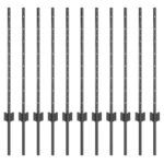 vidaXL Plotové stĺpy 11 ks U-Channel Sivá 80 cm Oceľ – Obrázok 2