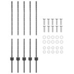vidaXL Plotové stĺpy 10 ks U-Channel Sivé 100 cm Oceľ – Obrázok 4