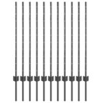 vidaXL plotové stĺpiky 22 ks U-kanál Sivá 100 cm Oceľ – Obrázok 2