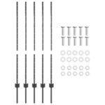 vidaXL plotové stĺpy 10 ks U-kanál sivé 120 cm oceľ – Obrázok 4