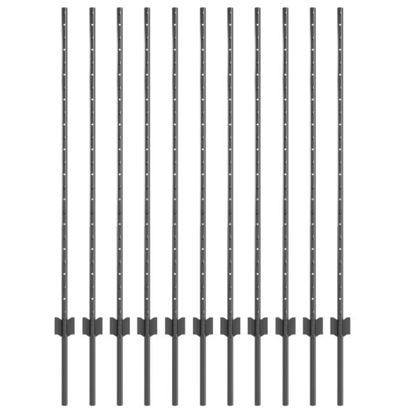42006283_2.jpg vidaXL 22 ks U-channel Sivá 120 cm Oceľové plotové stĺpiky – Obrázok 2