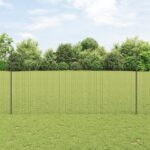 vidaXL Plotové stĺpy 10 ks U-kartón sivá 150 cm oceľ