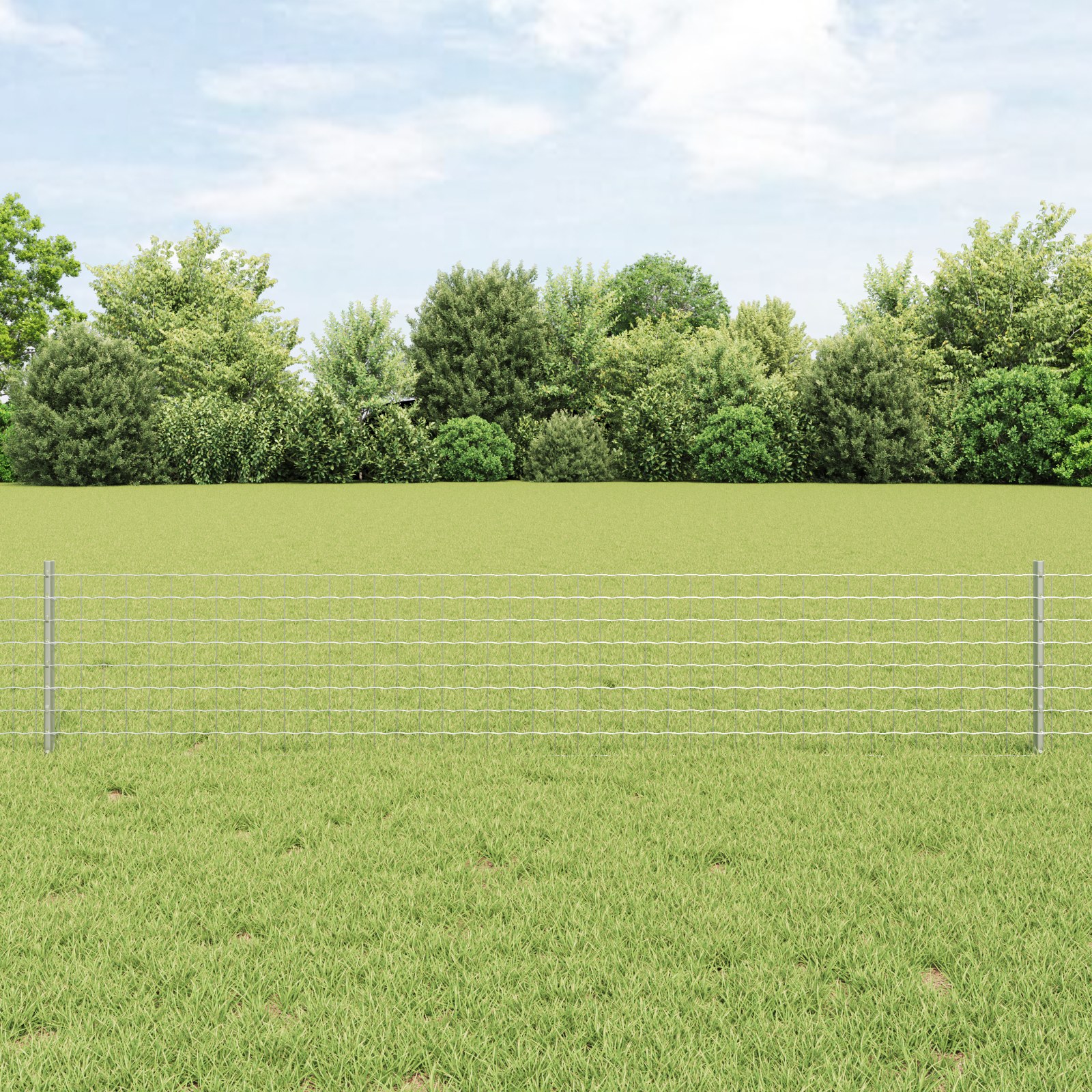 42006290_1.jpg vidaXL Stĺp na plot. 5 pcs Strieborná 40 cm Oceľ – Obrázok 1