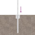vidaXL Stĺp na plot. 5 pcs Strieborná 40 cm Oceľ – Obrázok 5