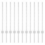 vidaXL Plotové stĺpy 11 ks U-Channel 80 cm Pozinkovaná oceľ – Obrázok 2