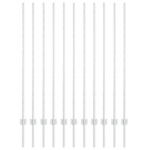 vidaXL Oplotenie stĺpikov 22 ks U-Channel 140 cm Pozinkovaná oceľ – Obrázok 2