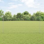 vidaXL Stĺp na plot. 5 pcs Strieborná 150 cm Oceľ
