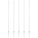 vidaXL Stĺp na plot. 5 pcs Strieborná 150 cm Oceľ – Obrázok 2