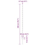 vidaXL Stĺp na plot. 5 pcs Strieborná 150 cm Oceľ – Obrázok 7