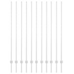 vidaXL Stĺp na plot. 11 pcs Strieborná 150 cm Oceľ – Obrázok 2