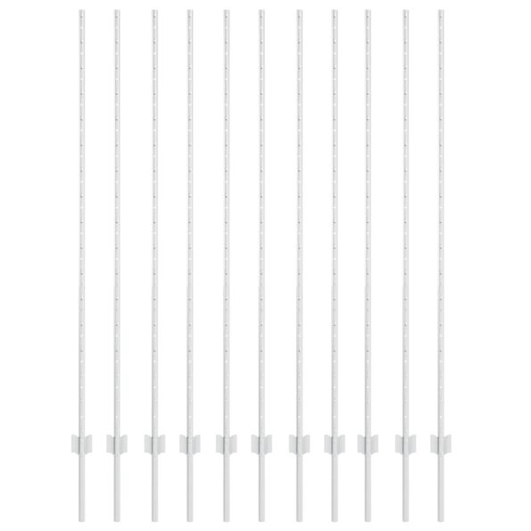 vidaXL Stĺp na plot. 11 pcs Strieborná 150 cm Oceľ – Obrázok 2