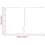 vidaXL Korekčný blok s pripojovacími koľajnami Čierna 0,7x10 m 1,5 mm HDPE – Obrázok 10