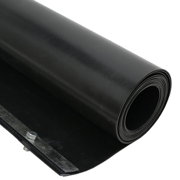 42006484_2.jpg vidaXL Kožená bariéra so spojovacími koľajnicami Čierna 1x10 m 1,5 mm HDPE – Obrázok 2