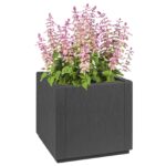 vidaXL Záhradný kvetináč v tmavošedej farbe, rozmer 36x36x35 cm, PP – Obrázok 2