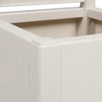 vidaXL Záhradný kvetináč s trelážou Biela 36x36x140 cm PP – Obrázok 6