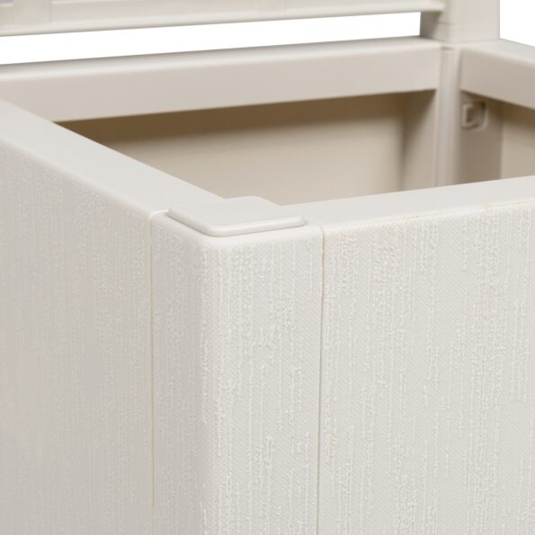 vidaXL Záhradný kvetináč s trelážou Biela 36x36x140 cm PP – Obrázok 6