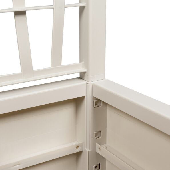 vidaXL Záhradný kvetináč s trelážou Biela 36x36x140 cm PP – Obrázok 7