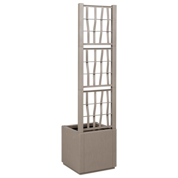 vidaXL Záhradný kvetináč s trelážou Světlohnedý 36x36x140 cm PP – Obrázok 3