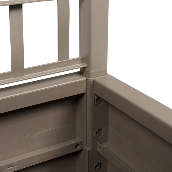 vidaXL Záhradný kvetináč s trelážou Světlohnedý 36x36x140 cm PP – Obrázok 7