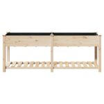 vidaXL Záhradný kvetináč s poličkou 203x53x76 cm z masívneho dreva – Obrázok 5