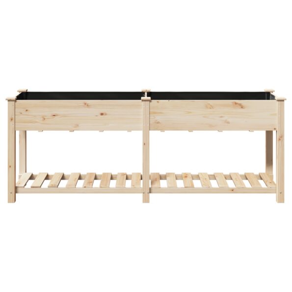 vidaXL Záhradný kvetináč s poličkou 203x53x76 cm z masívneho dreva – Obrázok 5