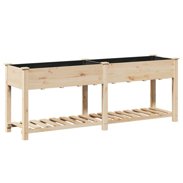 vidaXL Záhradný kvetináč s poličkou 203x53x76 cm z masívneho dreva – Obrázok 7