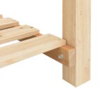 vidaXL Záhradný kvetináč s poličkou 203x53x76 cm z masívneho dreva – Obrázok 9