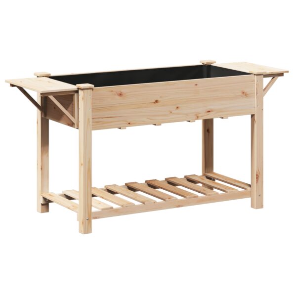 vidaXL Záhradný črepník so policami 155x59x76 cm z masívneho borovicového dreva – Obrázok 2