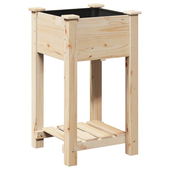 vidaXL Záhradný kvetináč s policou 45x45x76 cm z masívneho dreva – Obrázok 7