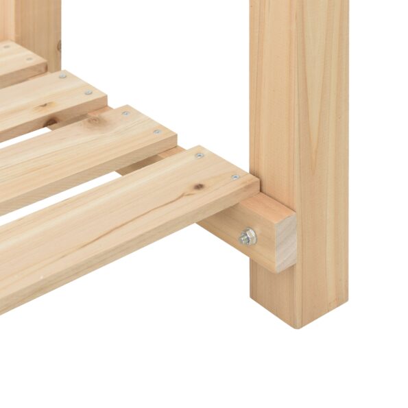 vidaXL Záhradný kvetináč s policou 45x45x76 cm z masívneho dreva – Obrázok 9