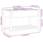 vidaXL Záhradný kvetináč s mriežkami 115x59x76 cm z masívneho dreva jedľa – Obrázok 10