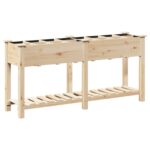 vidaXL Záhradný truhlík s mriežkami 161x43x76 cm z masívneho borovice – Obrázok 7