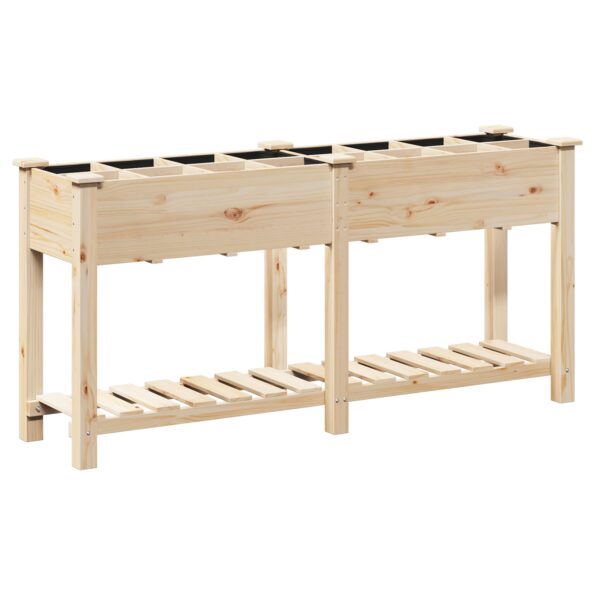 vidaXL Záhradný truhlík s mriežkami 161x43x76 cm z masívneho borovice – Obrázok 7